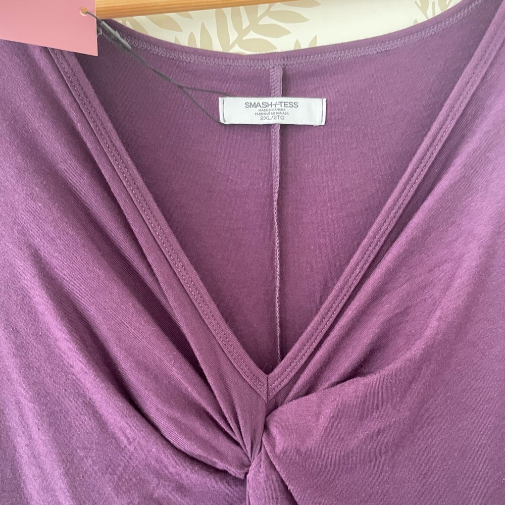 Smash + Tess Plum V-Neck Layla Twist Front Tie Romper size XXL NWT - Picture 7 of 14